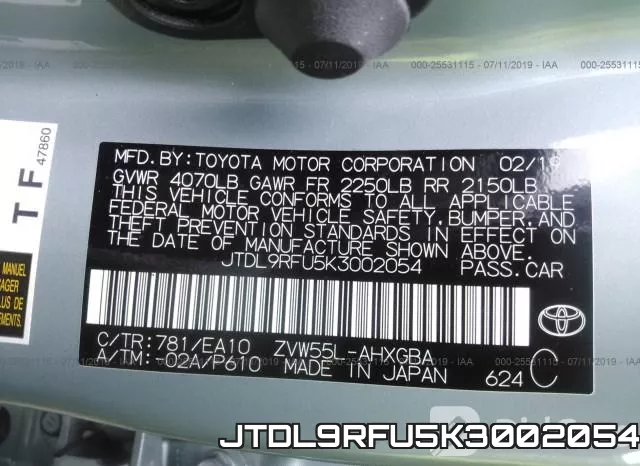 JTDL9RFU5K3002054 фото 10