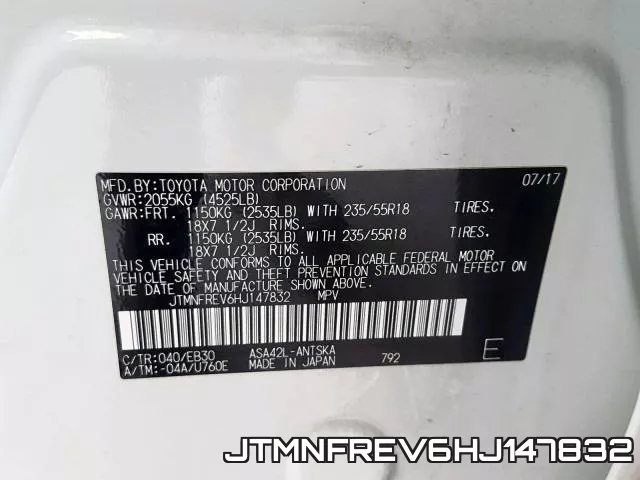 JTMNFREV6HJ147832 фото 2