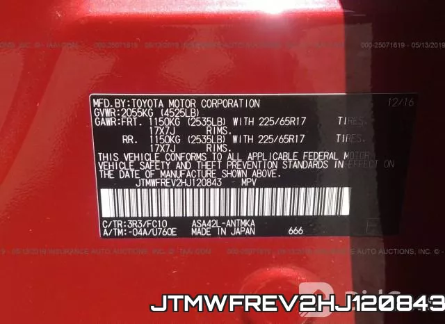 JTMWFREV2HJ120843 фото 10