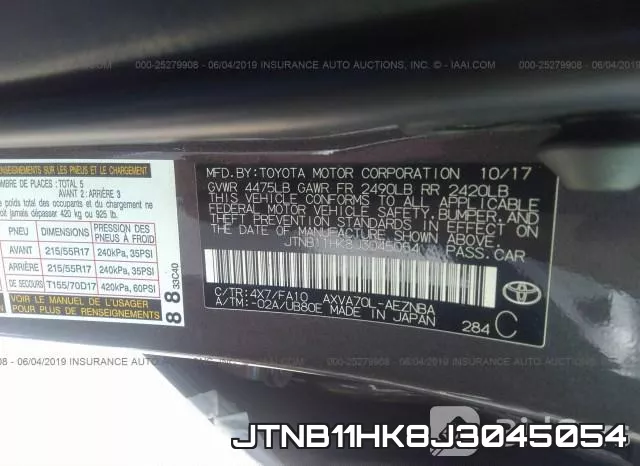 JTNB11HK8J3045054 фото 10