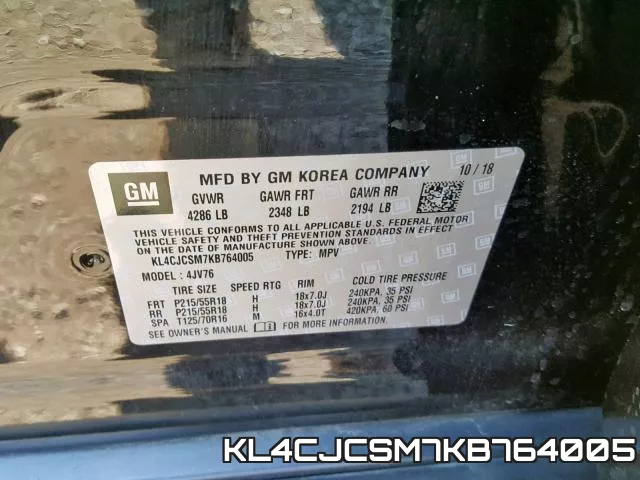 KL4CJCSM7KB764005 фото 2