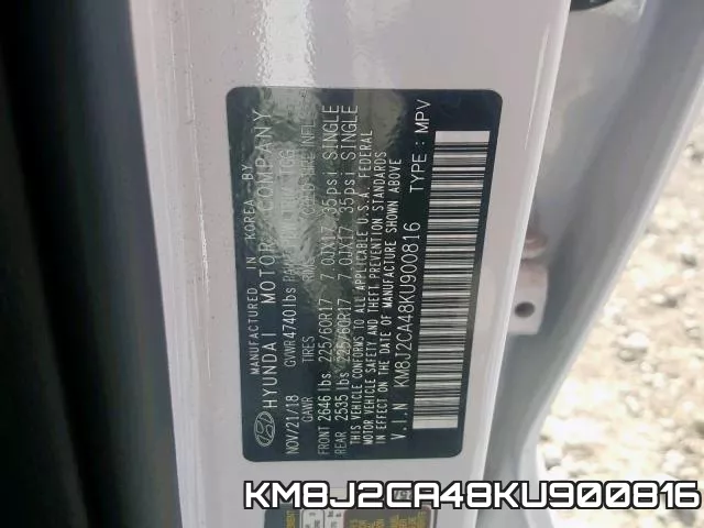 KM8J2CA48KU900816 фото 2