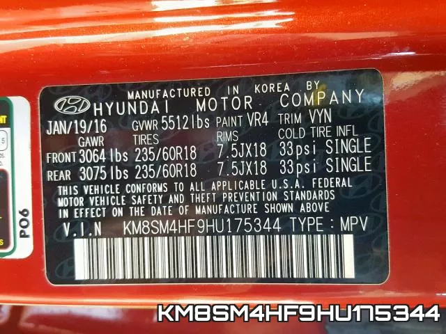 KM8SM4HF9HU175344 фото 2