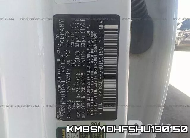 KM8SMDHF5HU190150 фото 10
