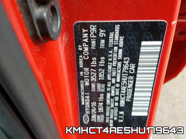 KMHCT4AE5HU179643 фото 2