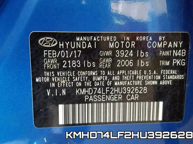 KMHD74LF2HU392628 фото 2