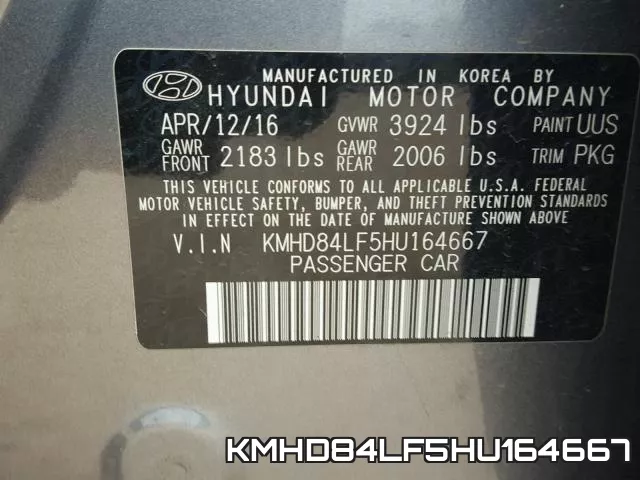 KMHD84LF5HU164667 фото 2