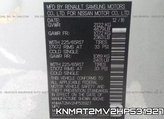 KNMAT2MV2HP531927 фото 10