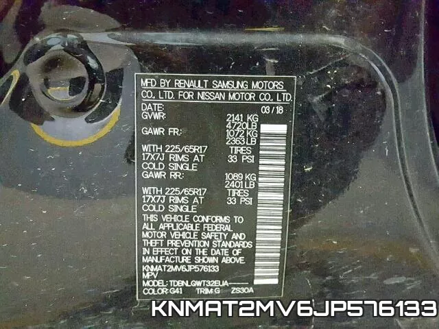 KNMAT2MV6JP576133 фото 2