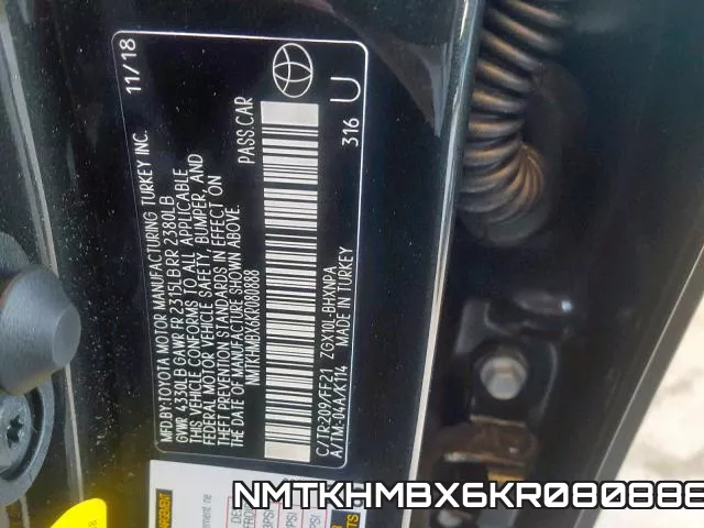 NMTKHMBX6KR080888 фото 2