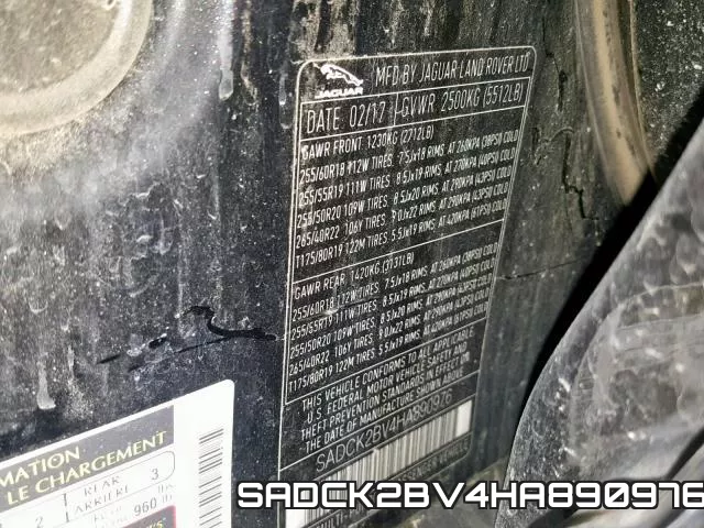 SADCK2BV4HA890976 фото 2