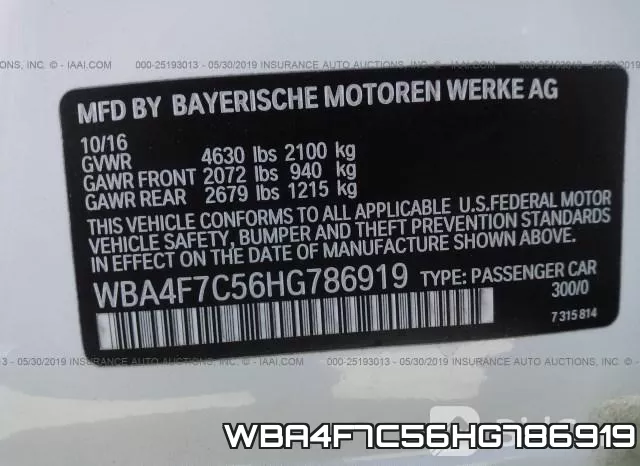WBA4F7C56HG786919 фото 10