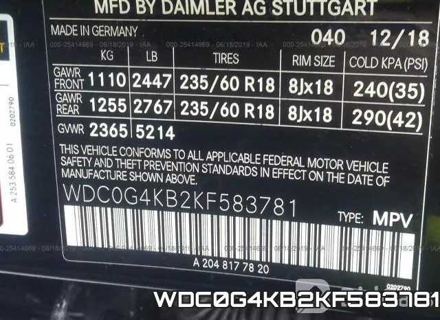WDC0G4KB2KF583781 фото 10