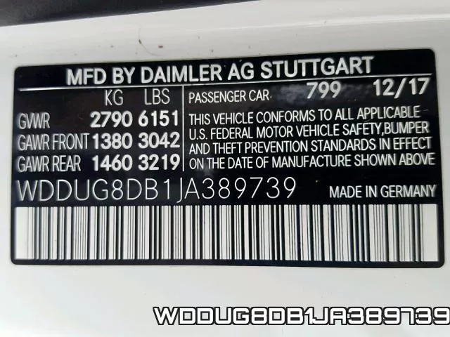 WDDUG8DB1JA389739 фото 2