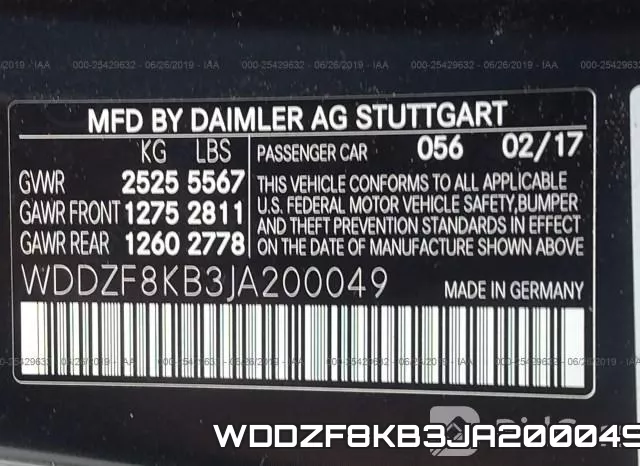 WDDZF8KB3JA200049 фото 10