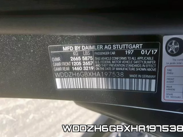 WDDZH6GBXHA197538 фото 2