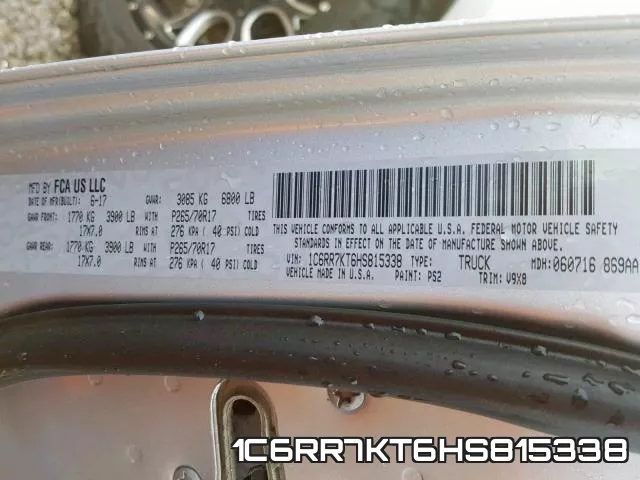 1C6RR7KT6HS815338 фото 2