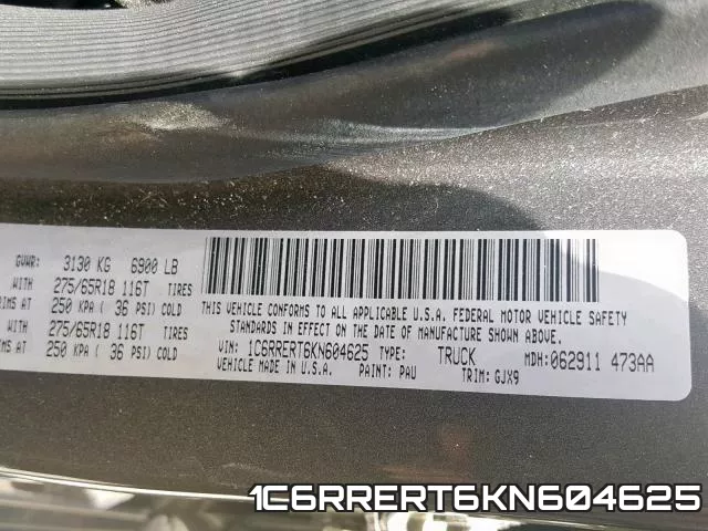1C6RRERT6KN604625 фото 2