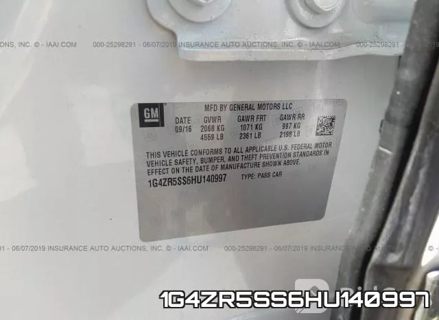 1G4ZR5SS6HU140997 фото 9