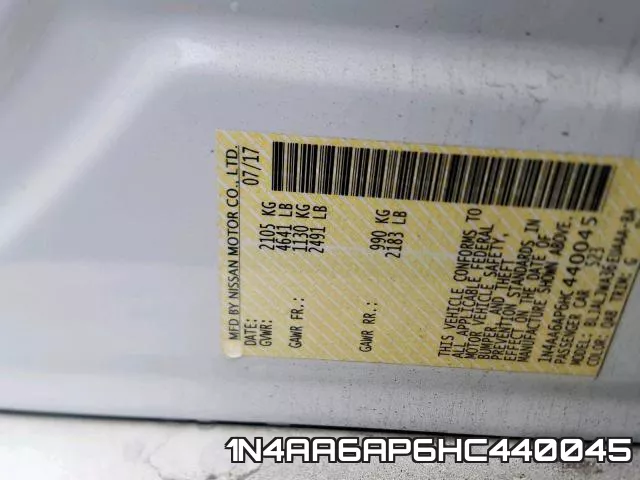 1N4AA6AP6HC440045 фото 2