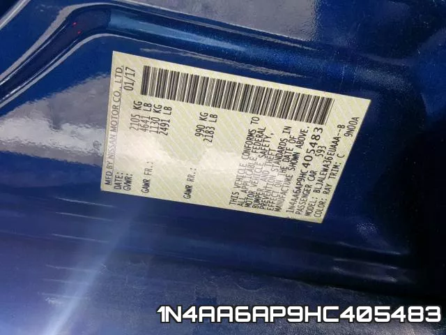 1N4AA6AP9HC405483 фото 2