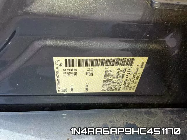 1N4AA6AP9HC451170 фото 2