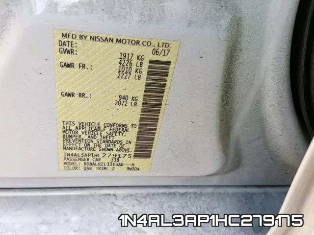 1N4AL3AP1HC279175 фото 2