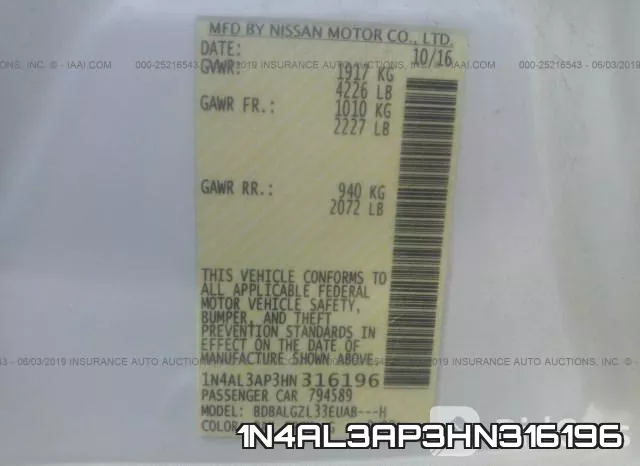 1N4AL3AP3HN316196 фото 10