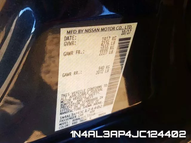 1N4AL3AP4JC124402 фото 2