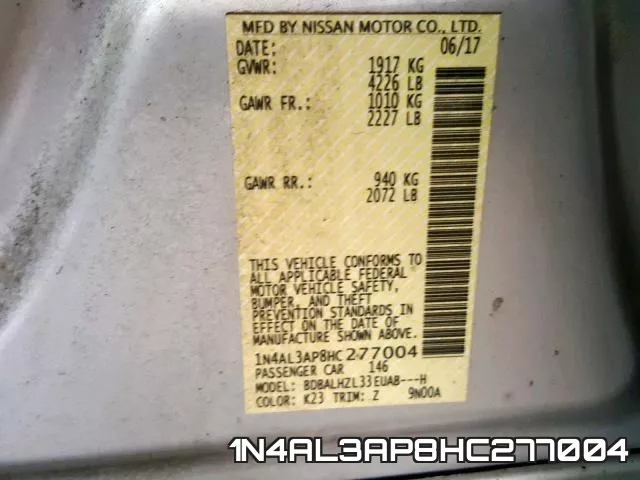 1N4AL3AP8HC277004 фото 2