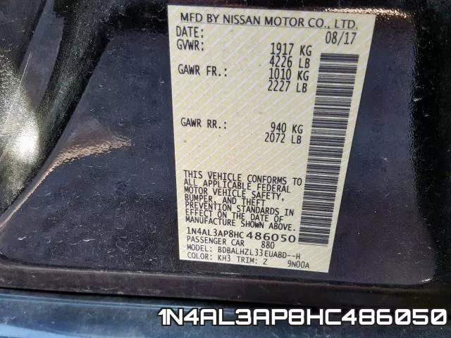 1N4AL3AP8HC486050 фото 2