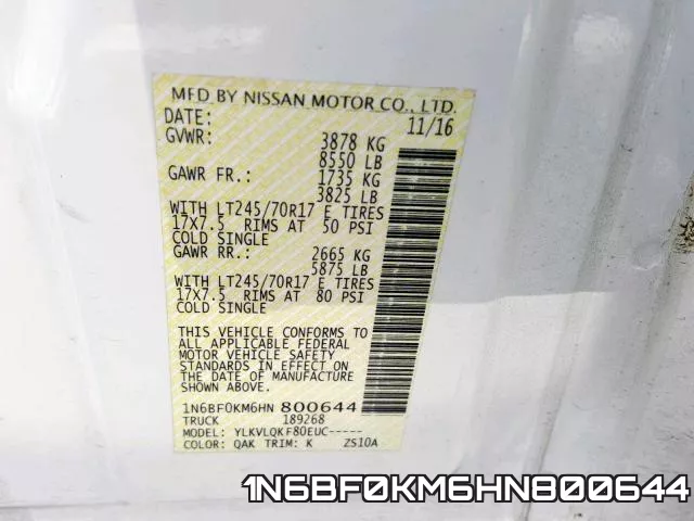 1N6BF0KM6HN800644 фото 2