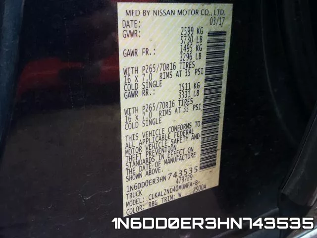 1N6DD0ER3HN743535 фото 2