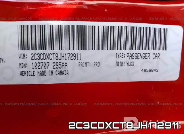 2C3CDXCT8JH172911 фото 10