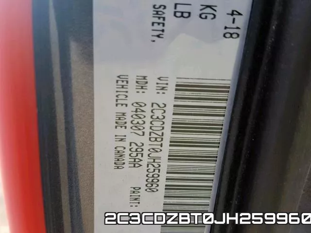 2C3CDZBT0JH259960 фото 2
