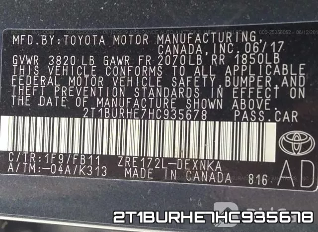2T1BURHE7HC935678 фото 10