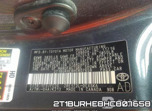 2T1BURHE8HC807658 фото 10
