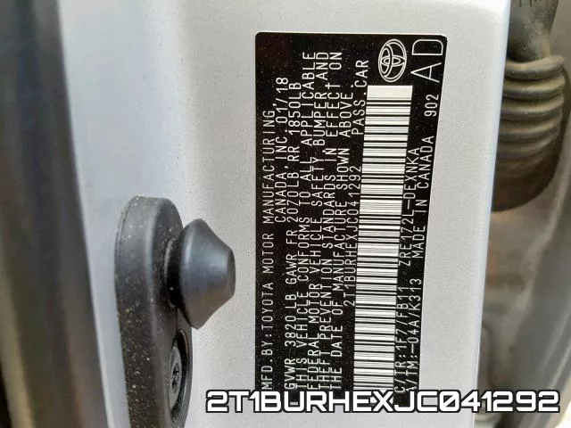 2T1BURHEXJC041292 фото 2