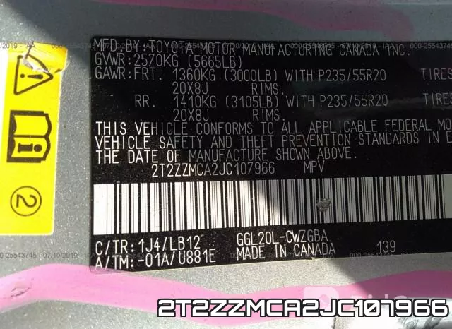 2T2ZZMCA2JC107966 фото 10