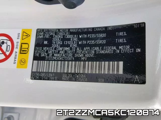 2T2ZZMCA5KC120874 фото 2