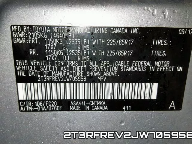 2T3RFREV2JW705958 фото 2