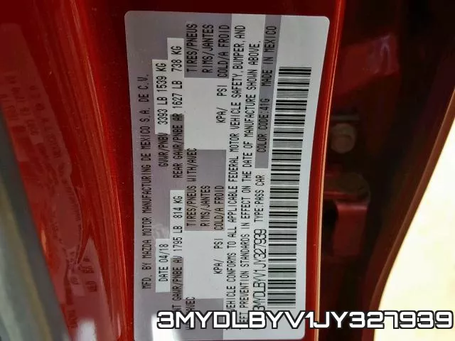 3MYDLBYV1JY327939 фото 2