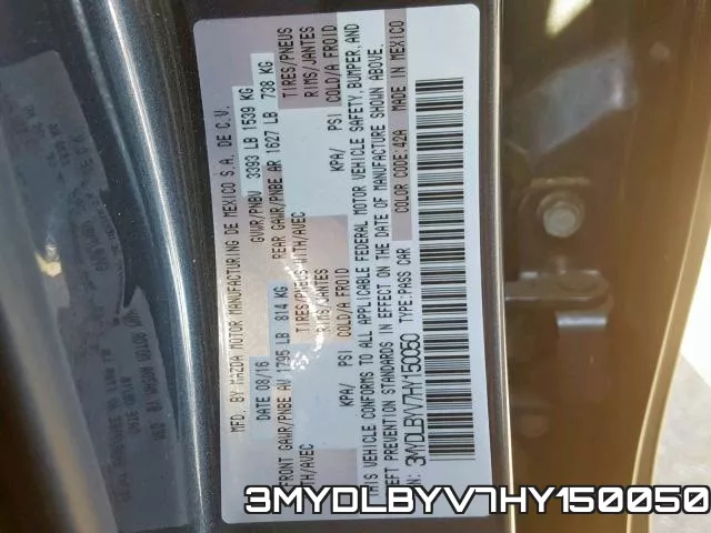 3MYDLBYV7HY150050 фото 2