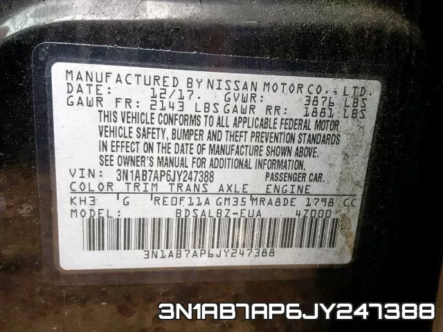 3N1AB7AP6JY247388 фото 2