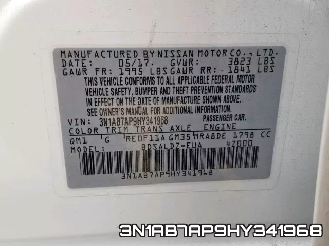 3N1AB7AP9HY341968 фото 2