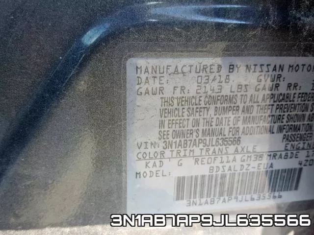 3N1AB7AP9JL635566 фото 2