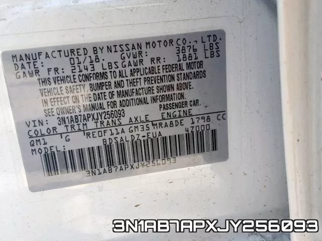 3N1AB7APXJY256093 фото 2