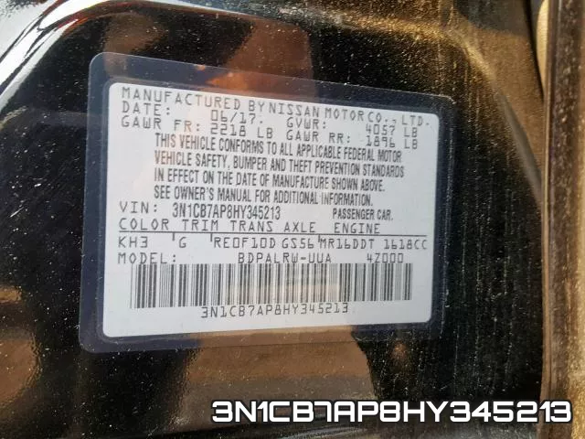 3N1CB7AP8HY345213 фото 2