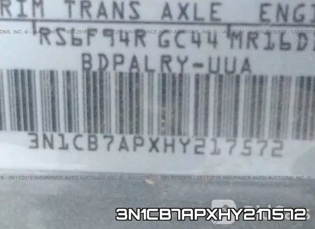 3N1CB7APXHY217572 фото 10