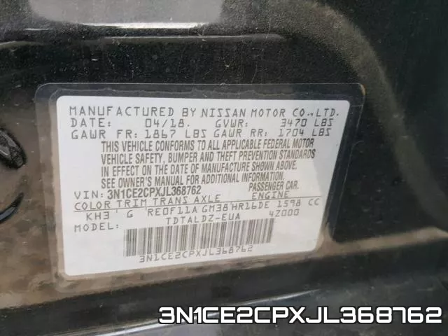 3N1CE2CPXJL368762 фото 2